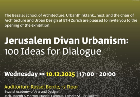 JERUSALEM DIVAN URBANISM: 100 IDEAS FOR DIALOGUE
